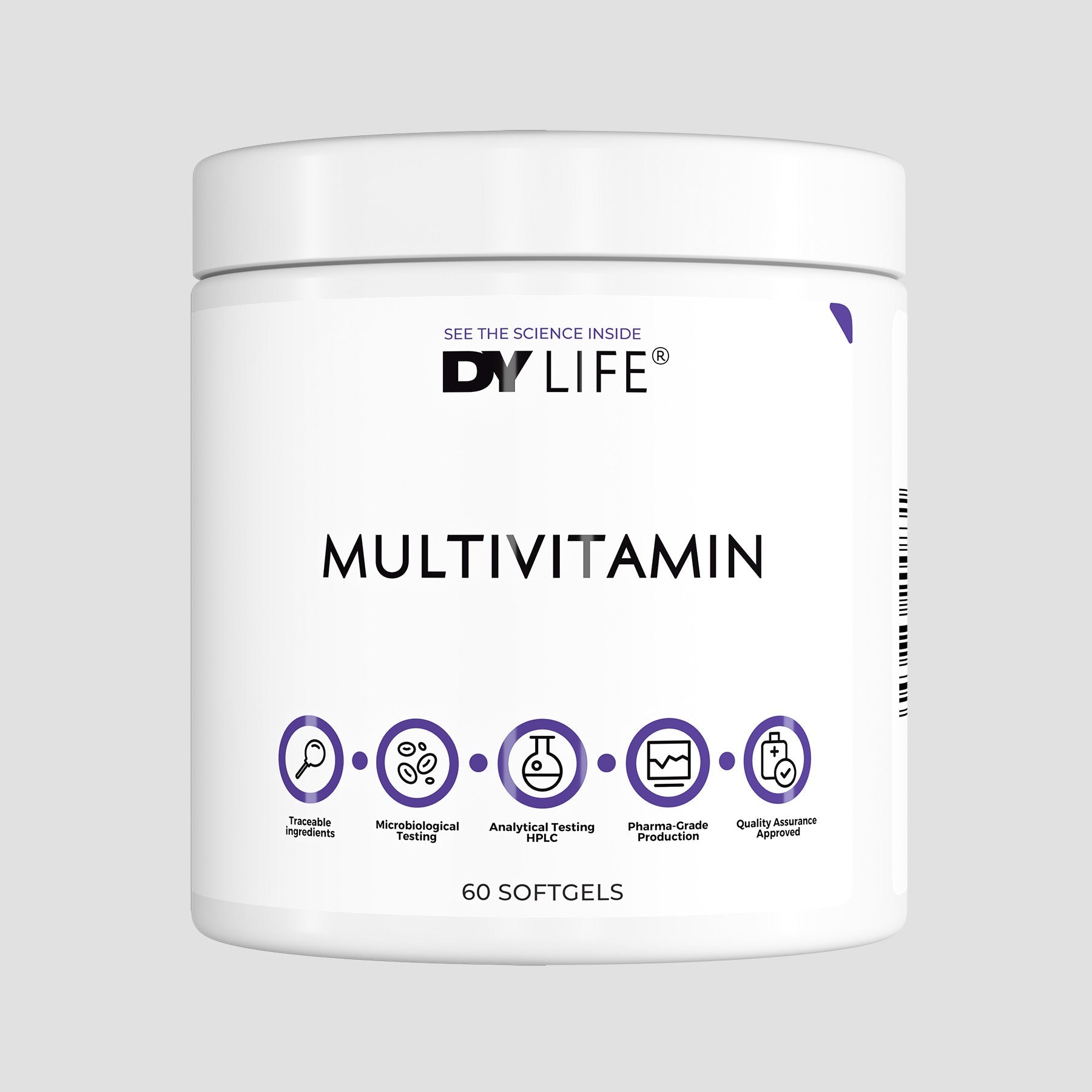 DY Life Multivitamines Gélules 60 Capsules Énergie-Immunité