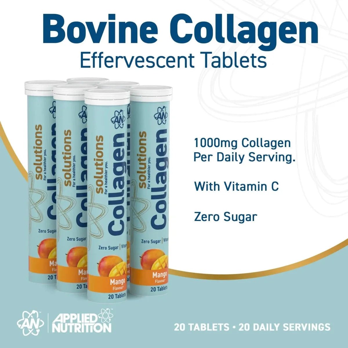 Applied Nutrition Collagen collagène mangue 1 tube vitamine C