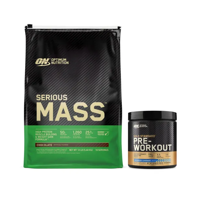Optimum Nutrition Bundles Mass Stack XL pack gainer pre-workout