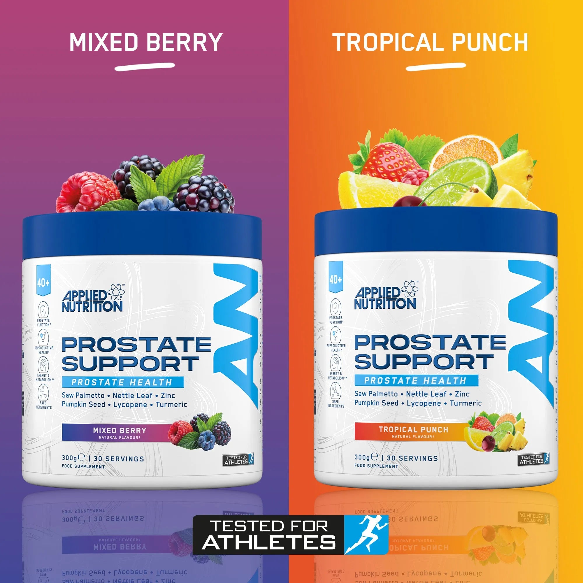 Applied Nutrition 40+ Prostate poudre Fruits Rouges 300g