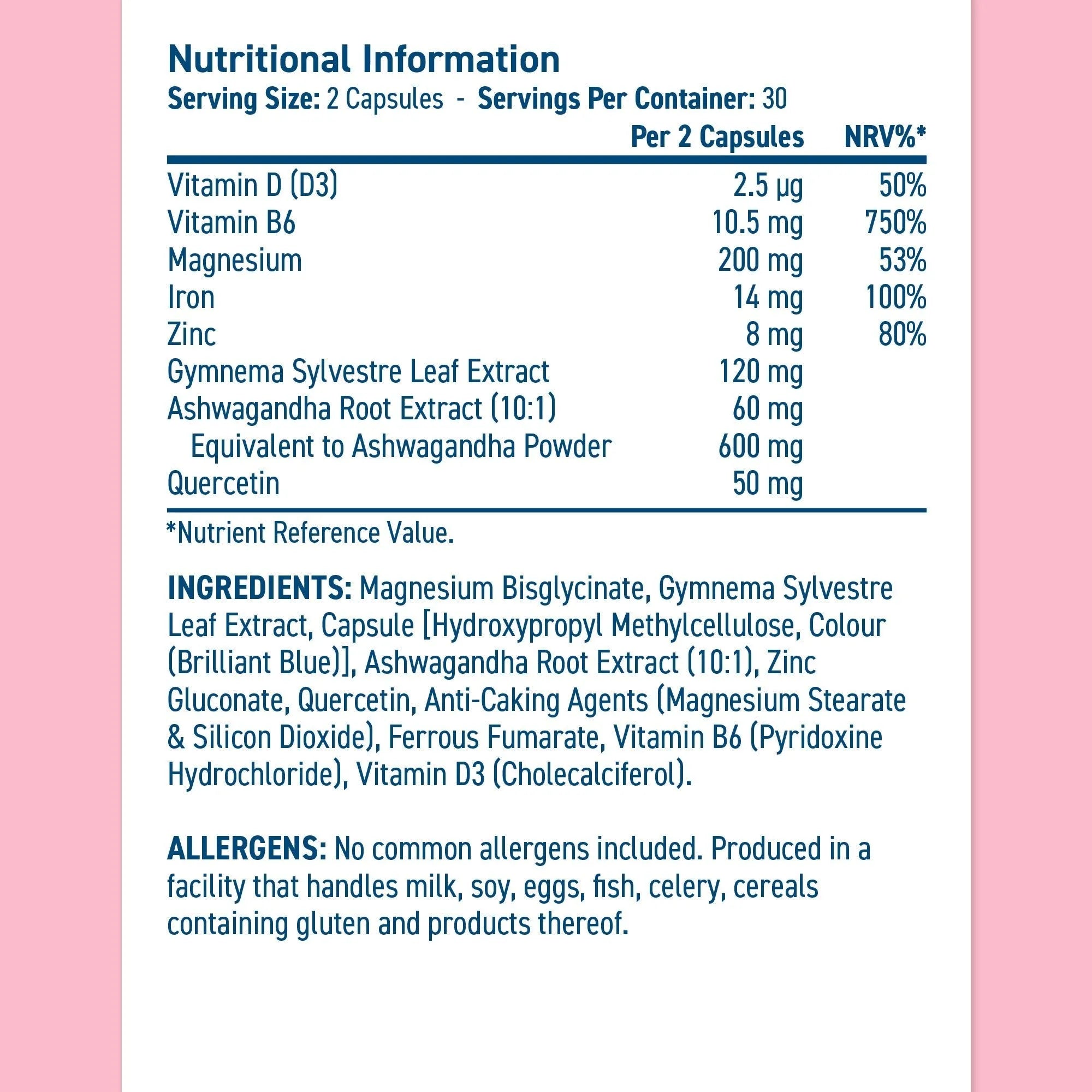 Applied Nutrition 40+ Menopause Complex gélules 60 Ashwagandha