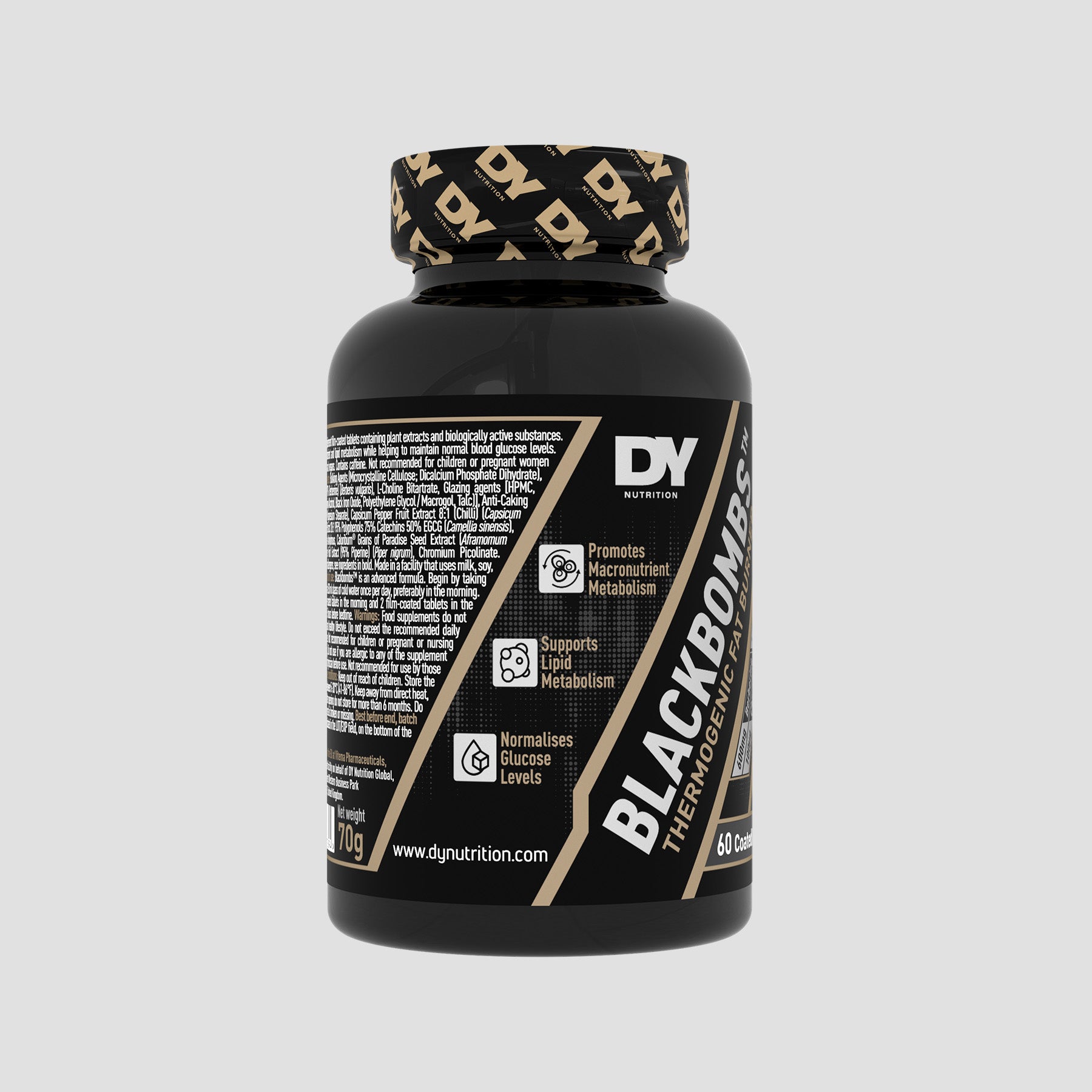 DY Nutrition BlackBombs 60 comprimés brûleur de graisse thermogénique
