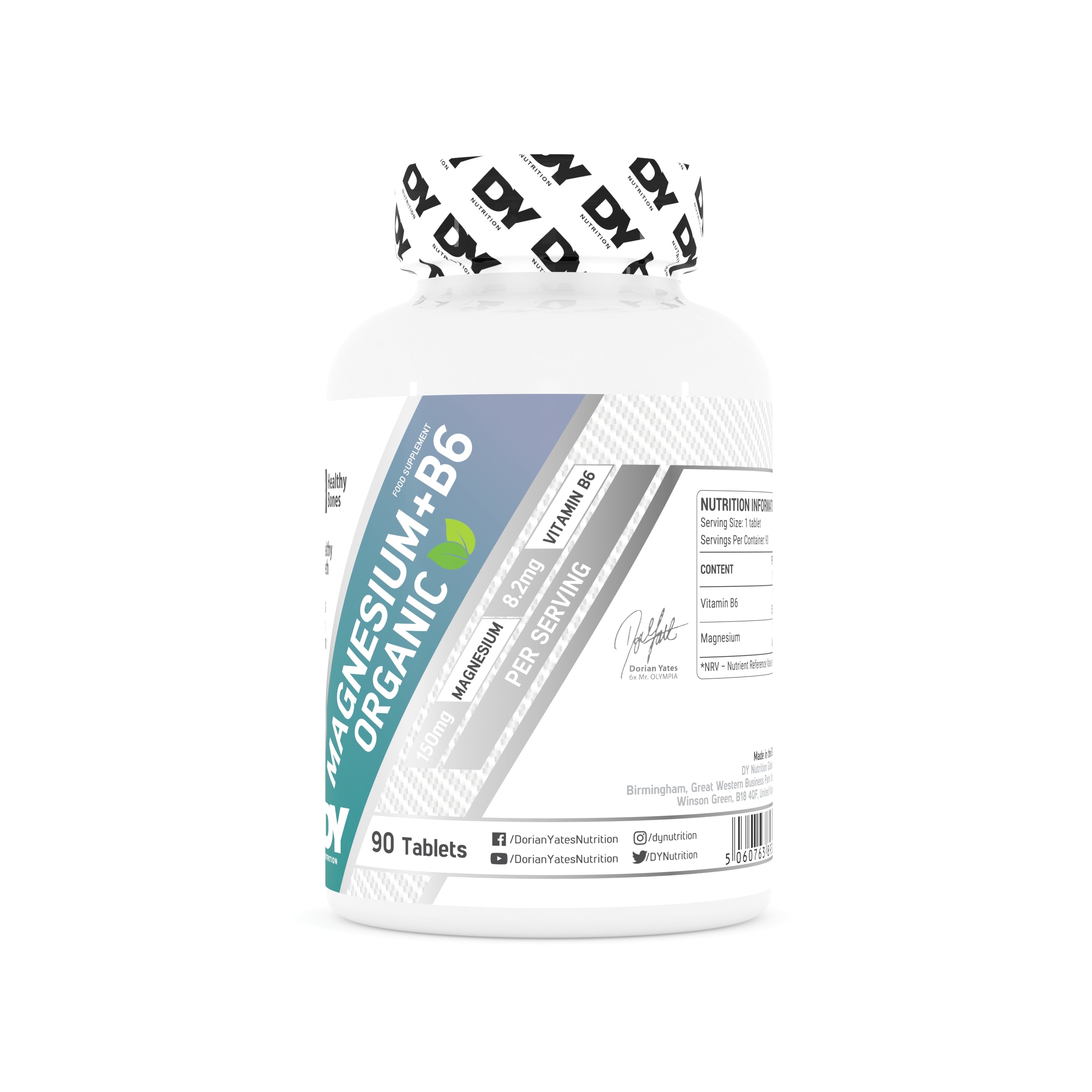 DY Nutrition Magnésium + Vitamine B6 Comprimés bio