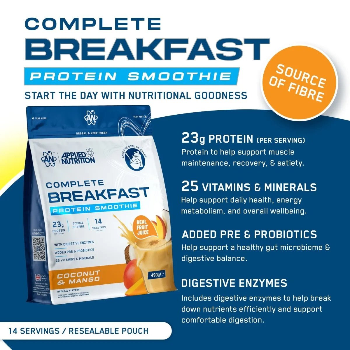 Applied Nutrition Protein Complete Breakfast Pomme Cannelle