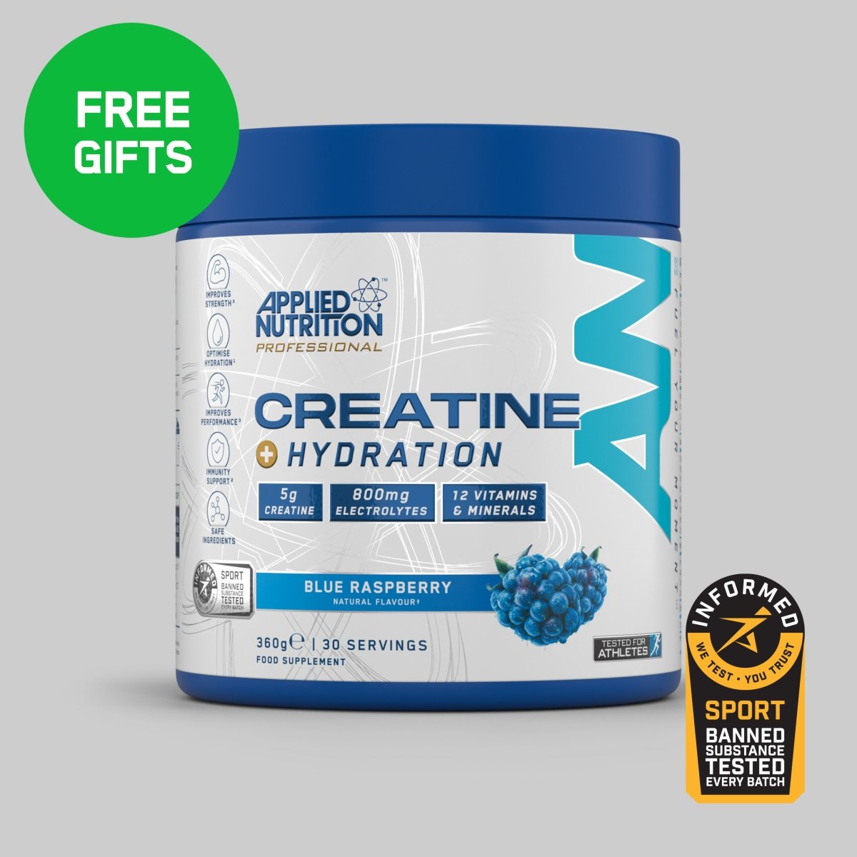 Applied Nutrition Creatine + Hydration Poudre 330g Nature