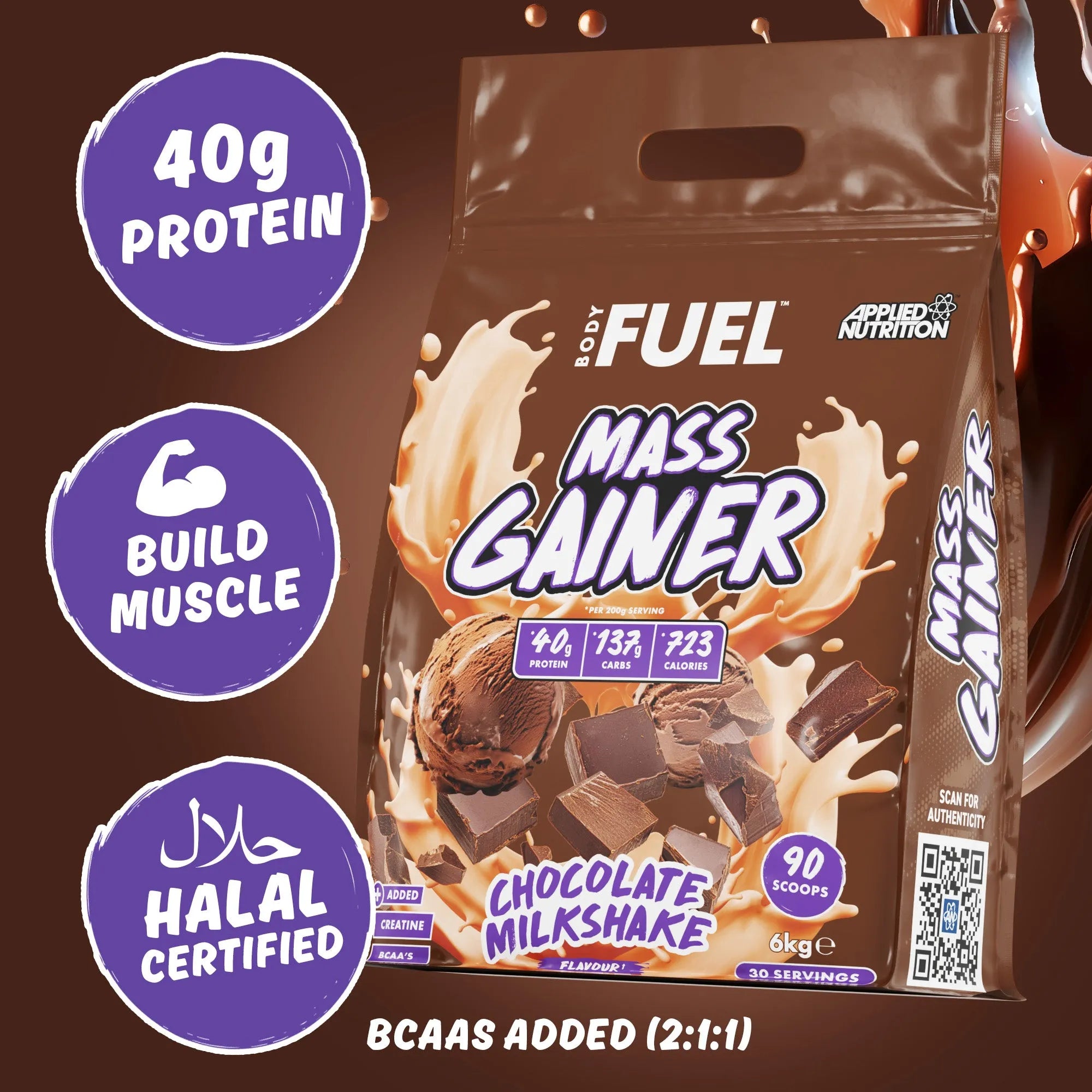 Applied BodyFuel Mass Gainer Chocolate Milkshake Prise Masse