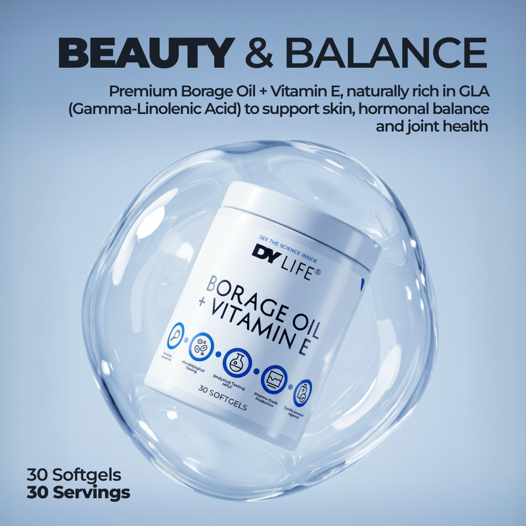 DY Nutrition DY Life huile de bourrache vitamine E 30 softgels