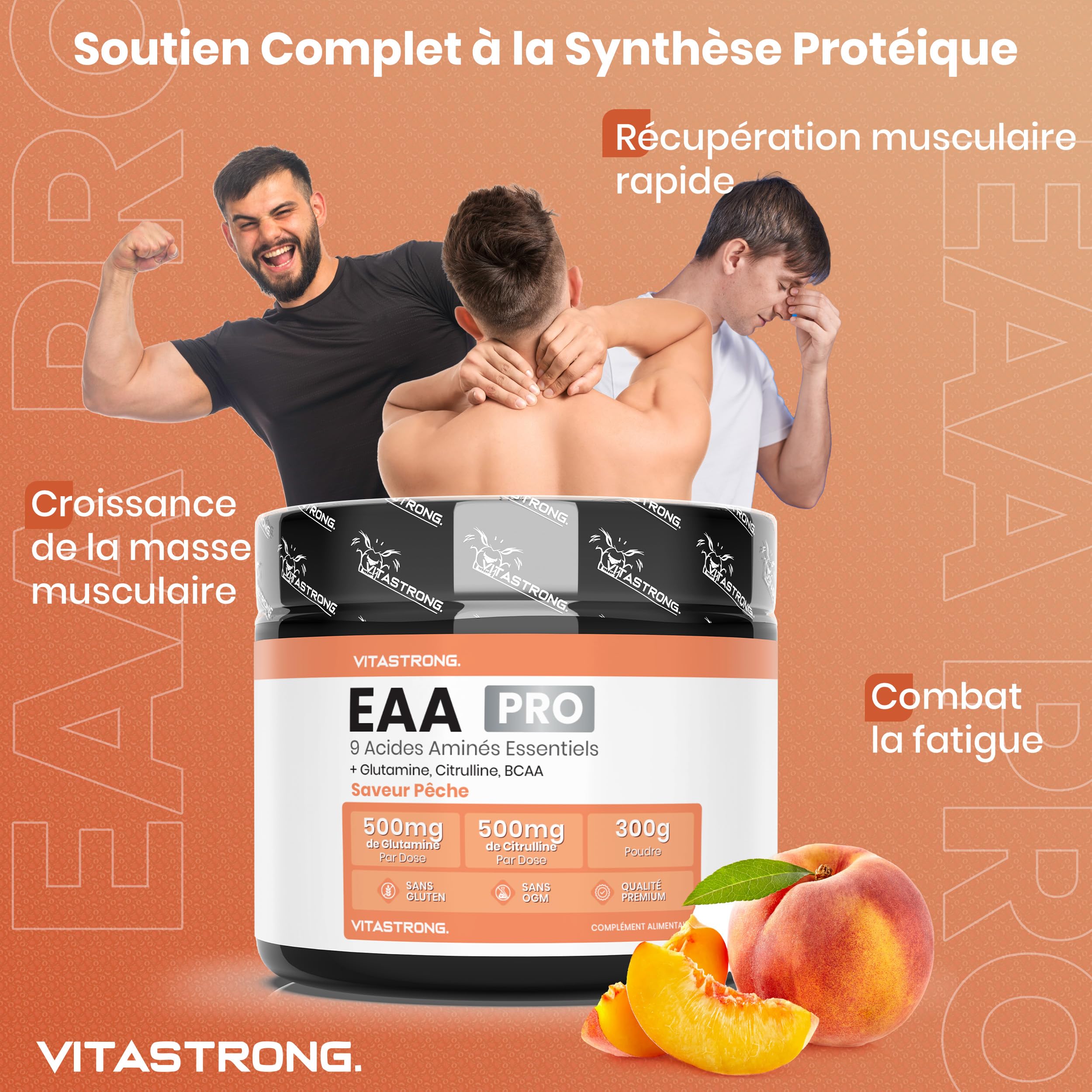Vitastrong EAA PRO 9 poudre 300g pêche récupération