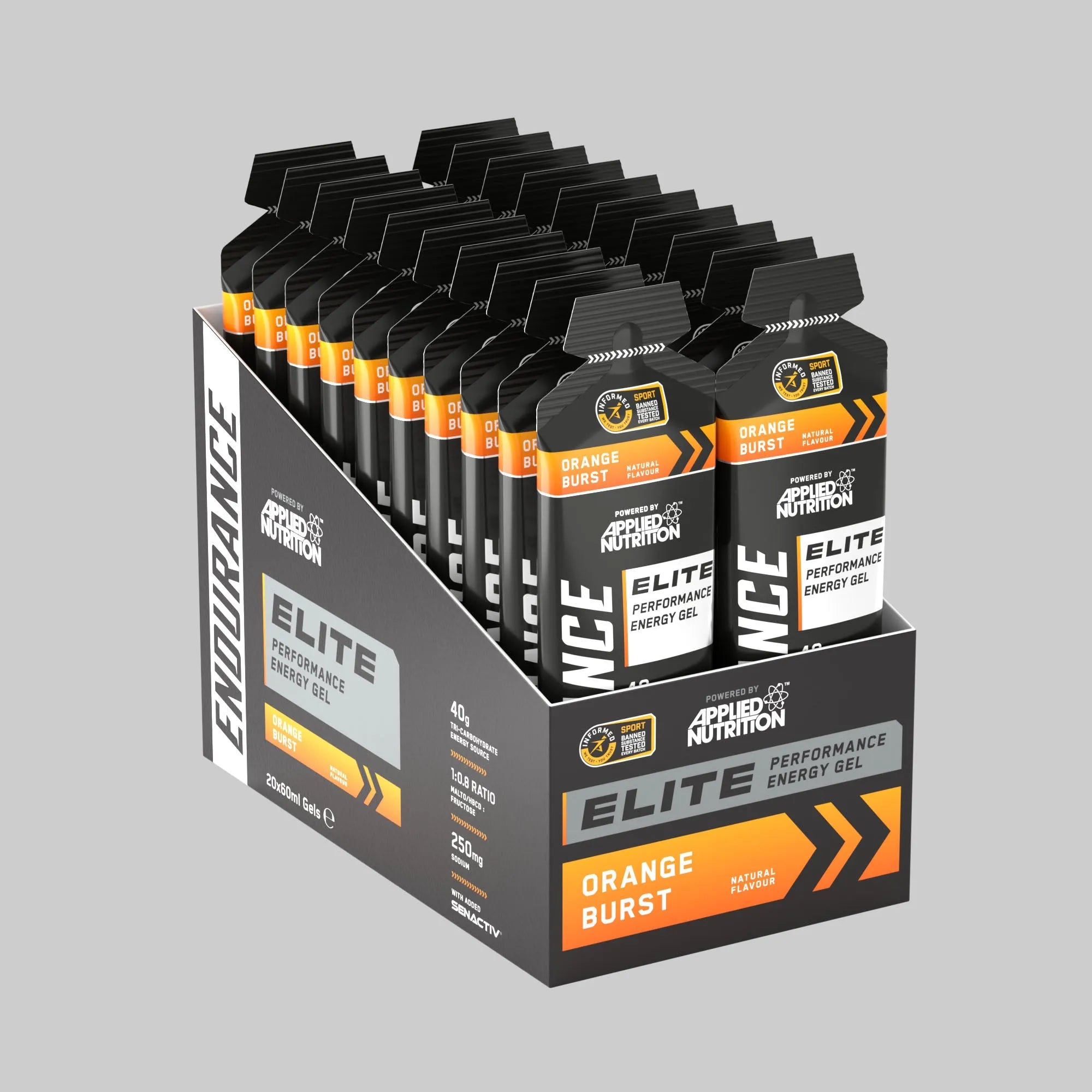 Applied Nutrition Endurance Gel Énergie Orange Burst 40g