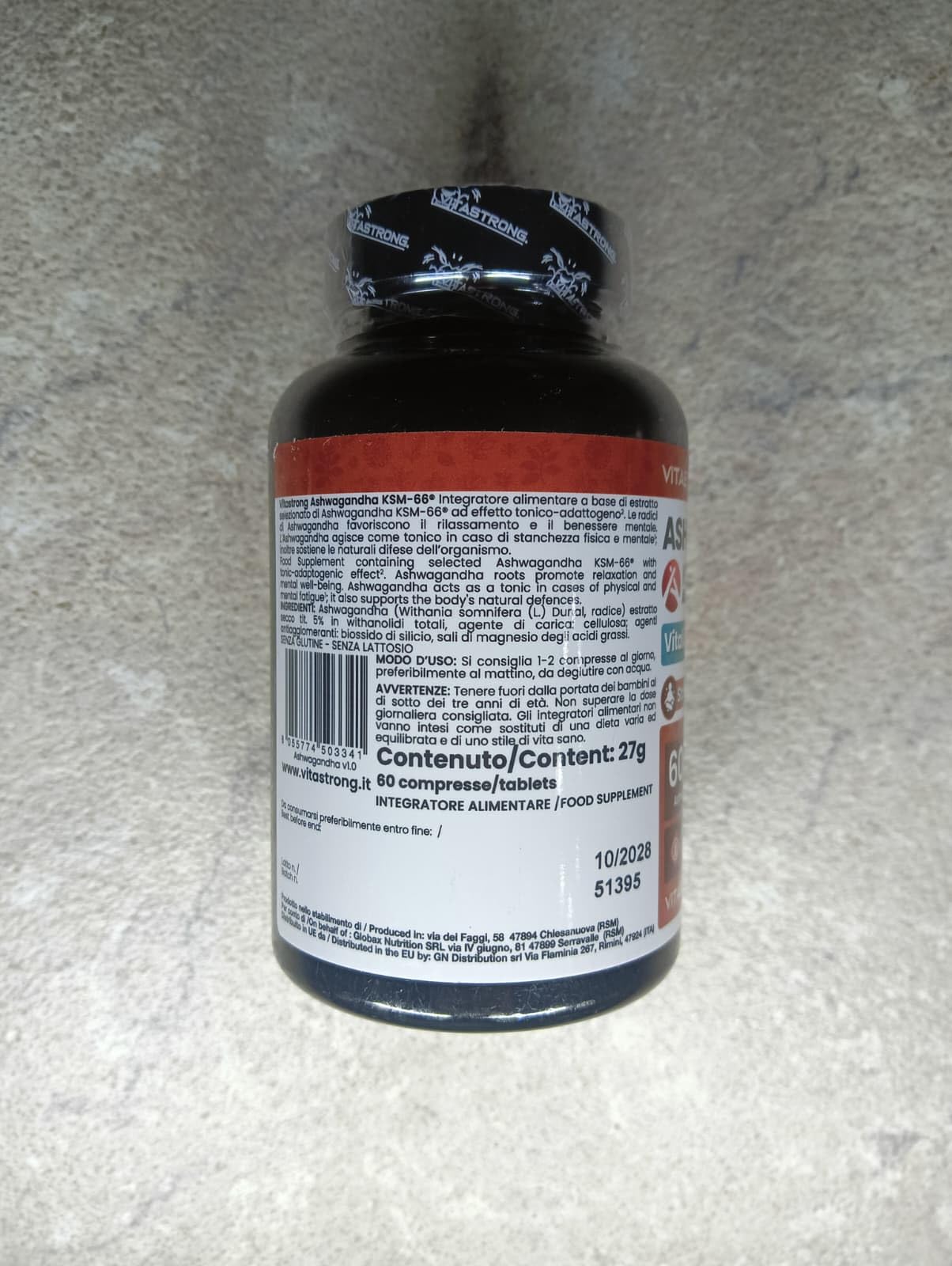 Vitastrong Vitalité Ashwagandha KSM-66 600mg 60 Comprimés Vegan