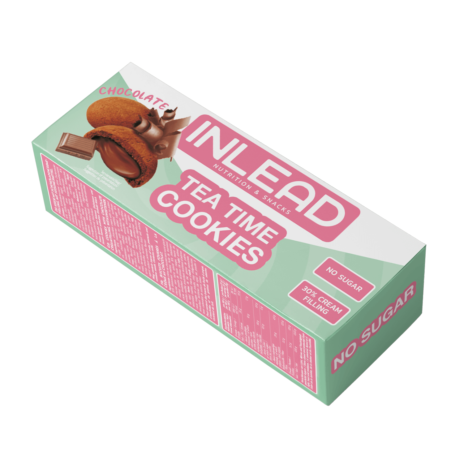 Inlead Tea Time Cookies biscuits fourrés 150 g sans sucre