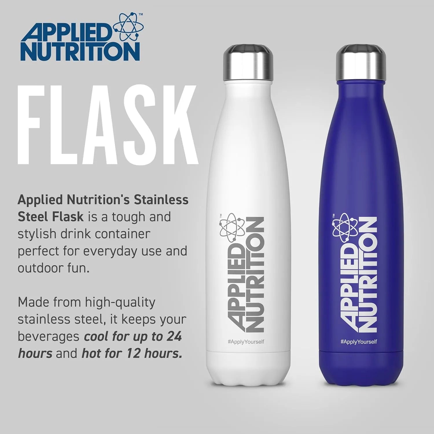 Applied Nutrition Accessories Flask gourde inox blanc 500ml isotherme