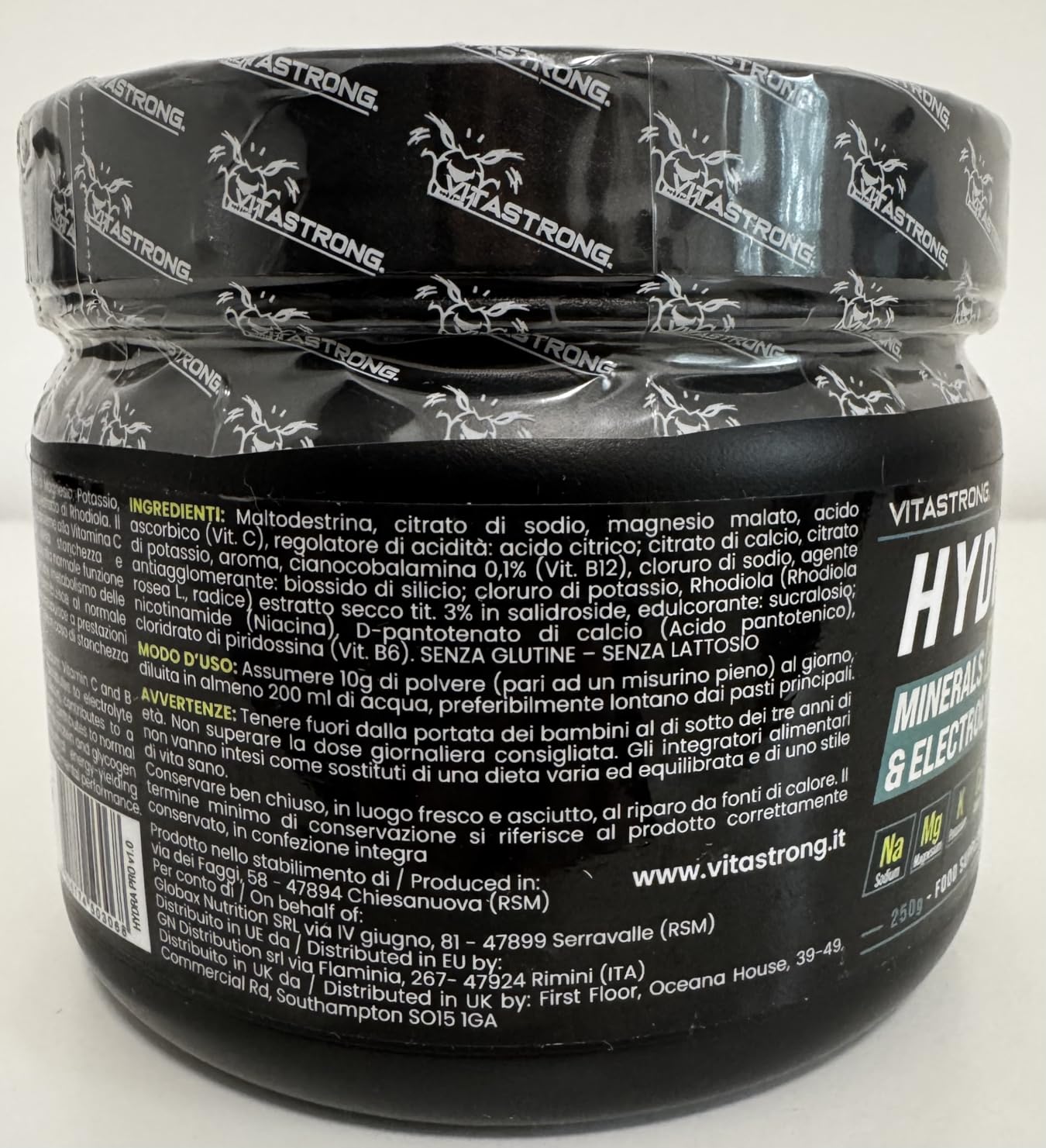 Vitastrong Hydra Pro Électrolytes en Poudre Orange 250g 5 Minéraux