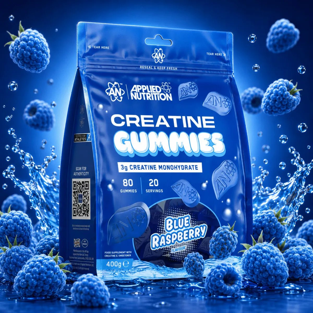 Applied Nutrition Creatine gummies framboise bleue 20 doses