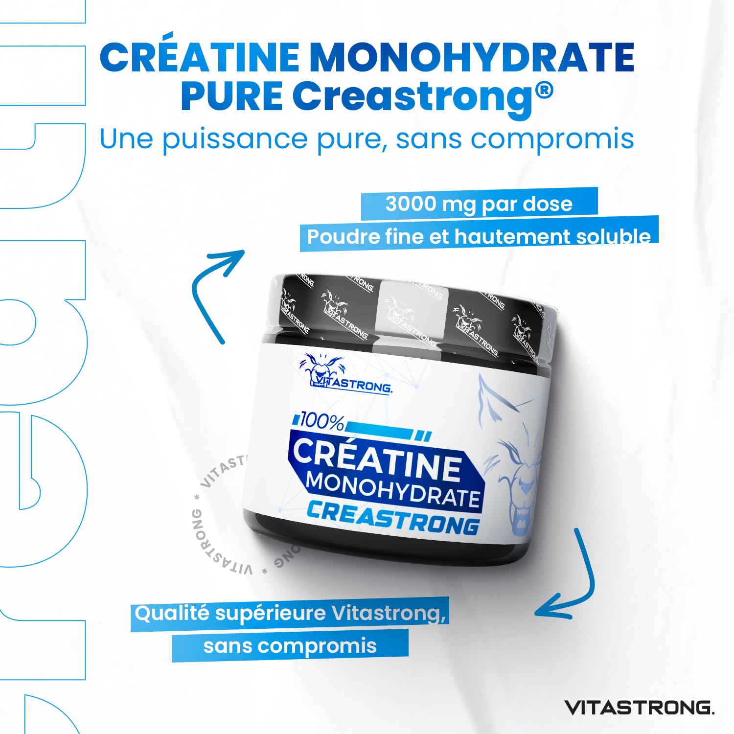 Vitastrong CreaStrong créatine monohydrate poudre 250 g pure