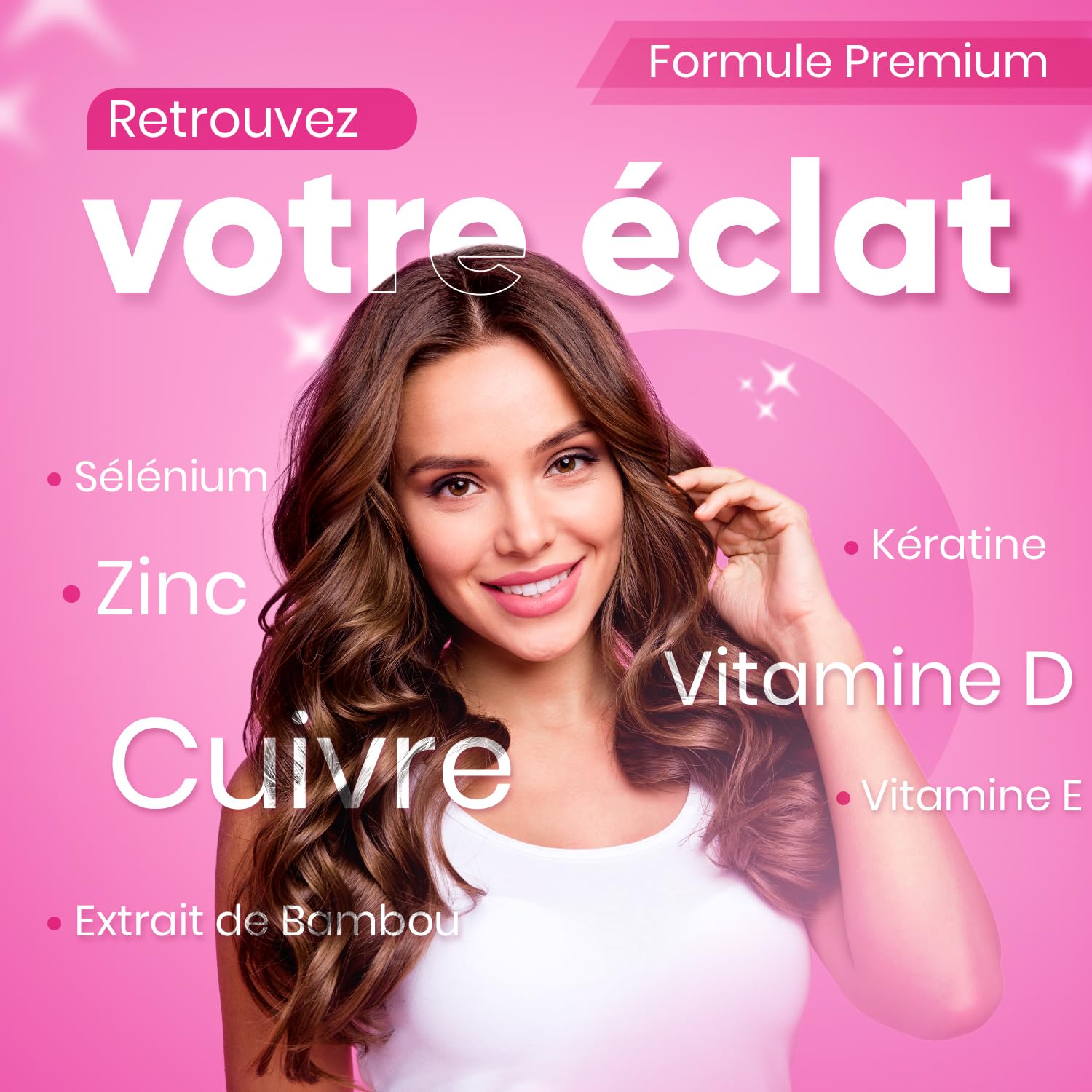 Vitastrong Beauté & Corps Biotine comprimés 450 cpr zinc sélénium