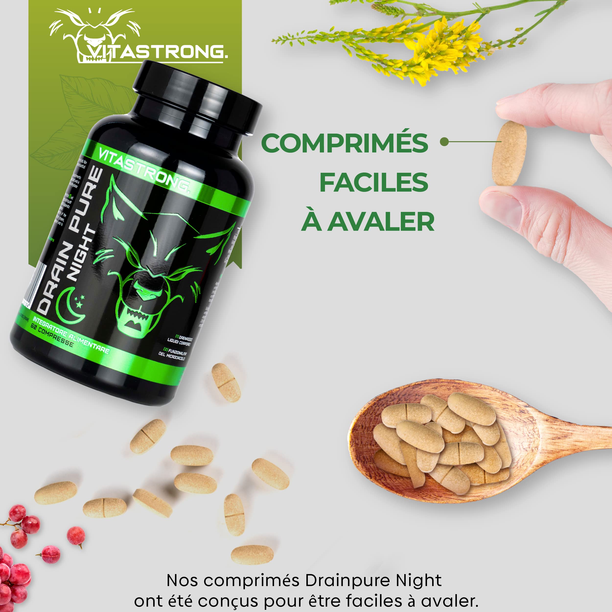 Vitastrong Drainpure Night draineur nuit vegan ventre plat