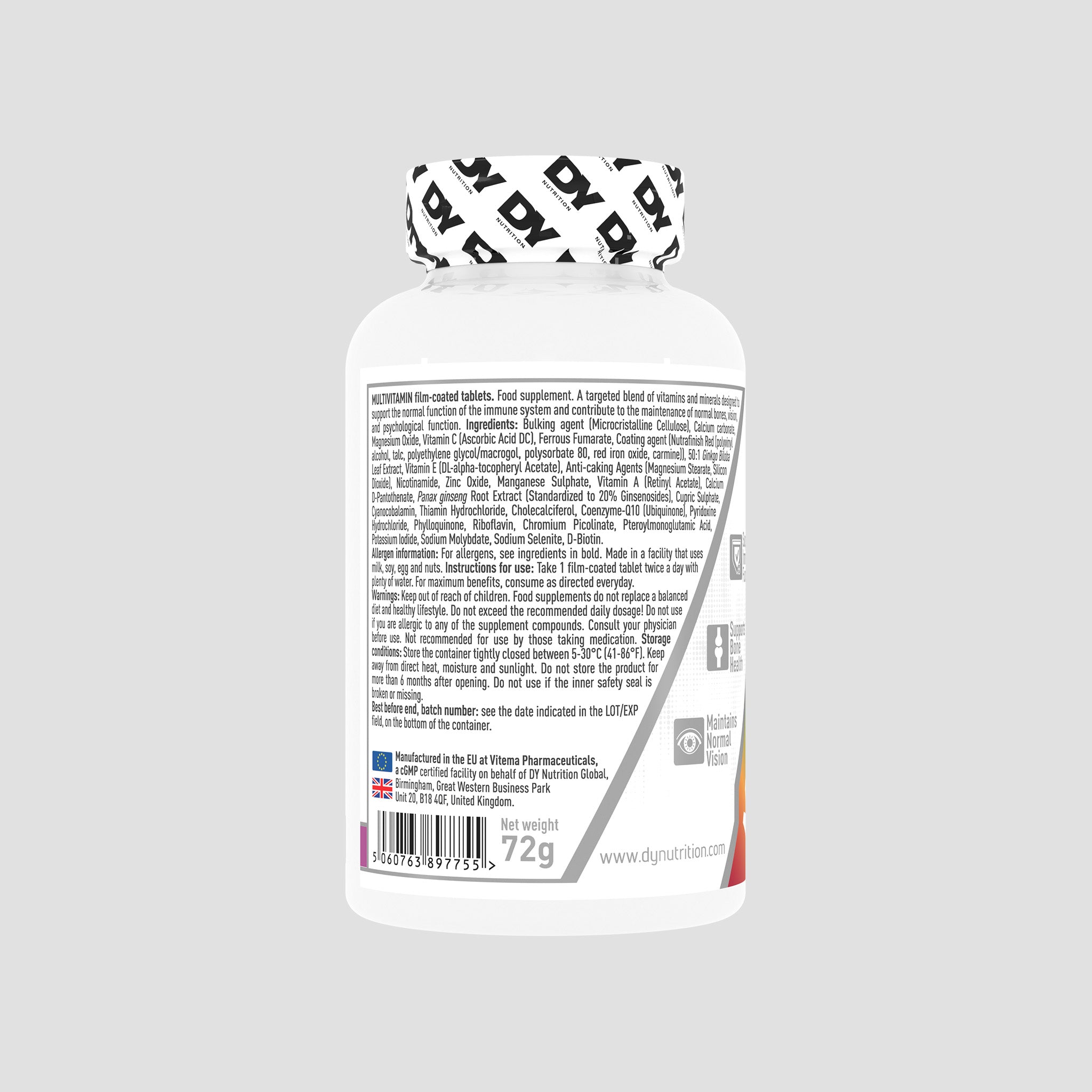 DY Nutrition Multivitamin Complex multivitamines ginseng Q10