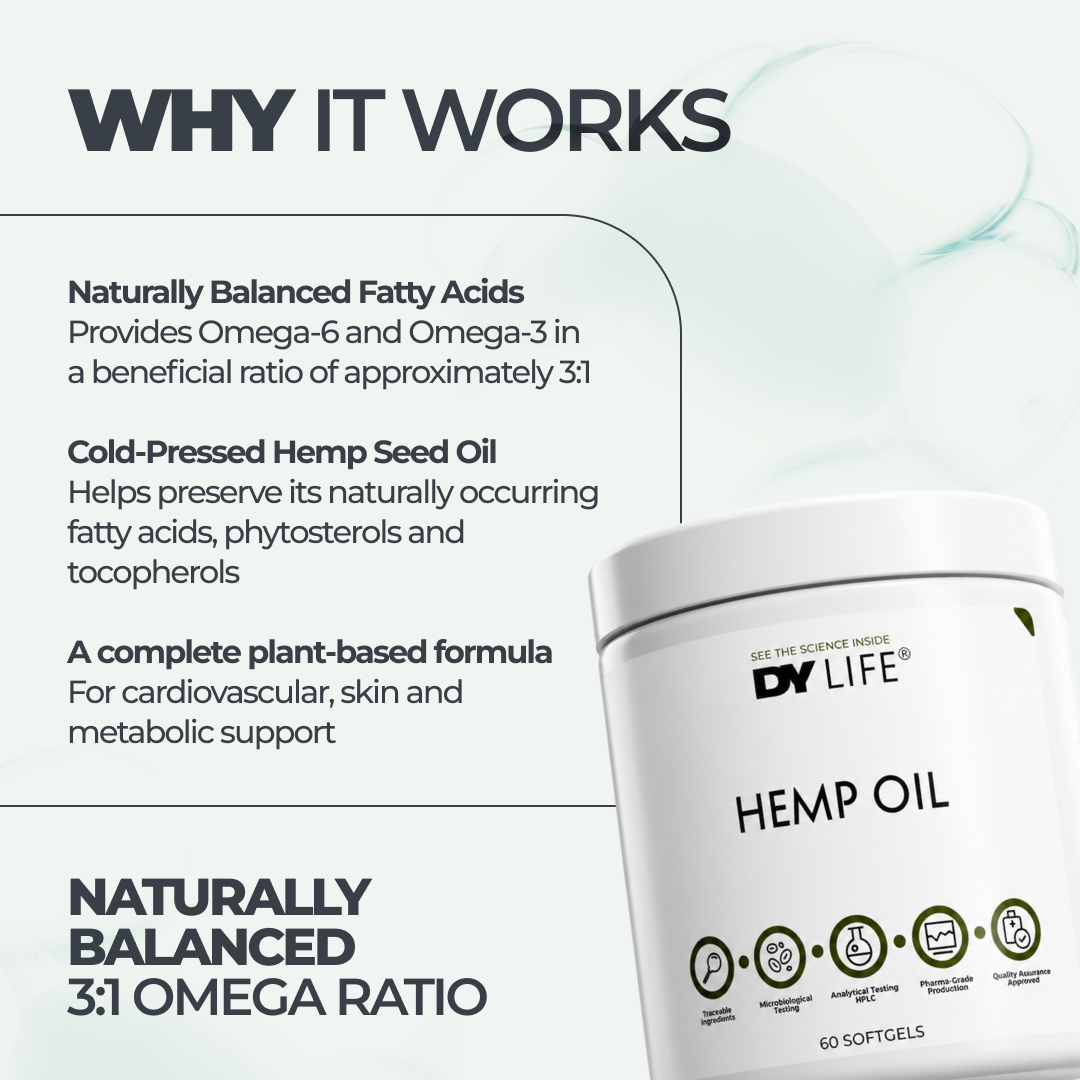 DY Nutrition DY Life Huile de Chanvre 60 gélules oméga