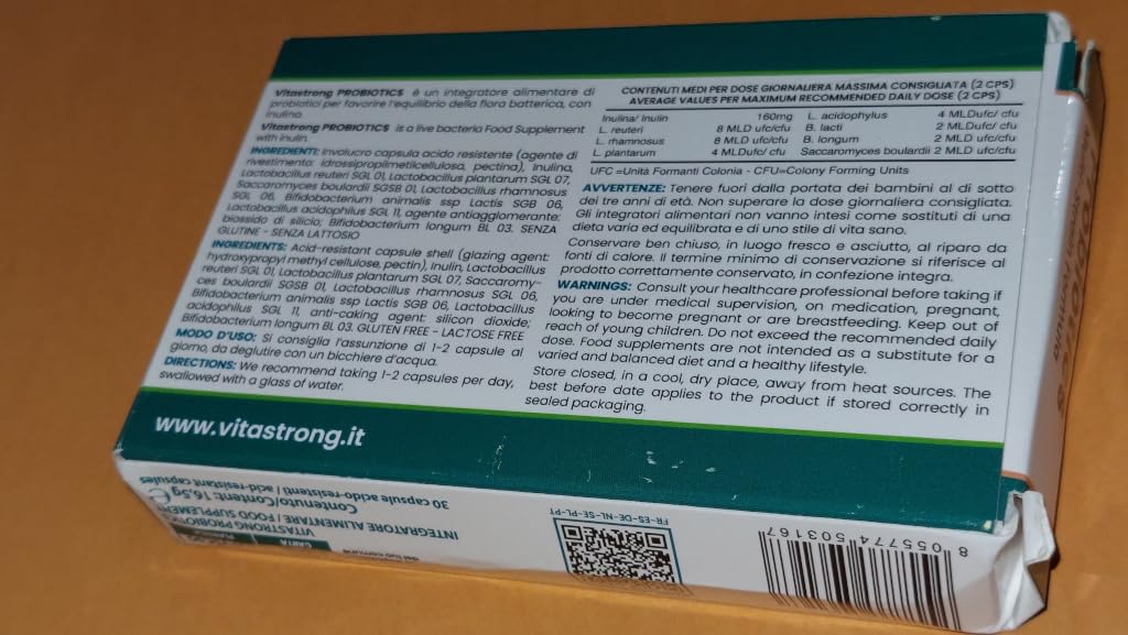 Vitastrong Probiotique Flore Intestinale 30 Milliards UFC 30 Gélules