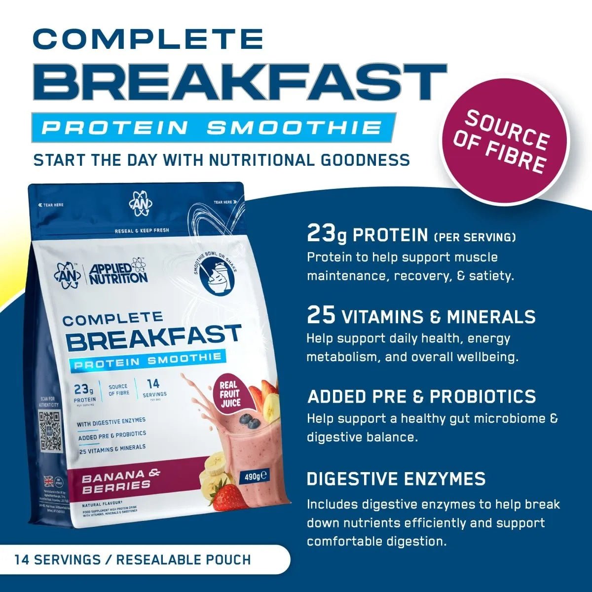Applied Nutrition Protein Complete Breakfast Pomme Cannelle