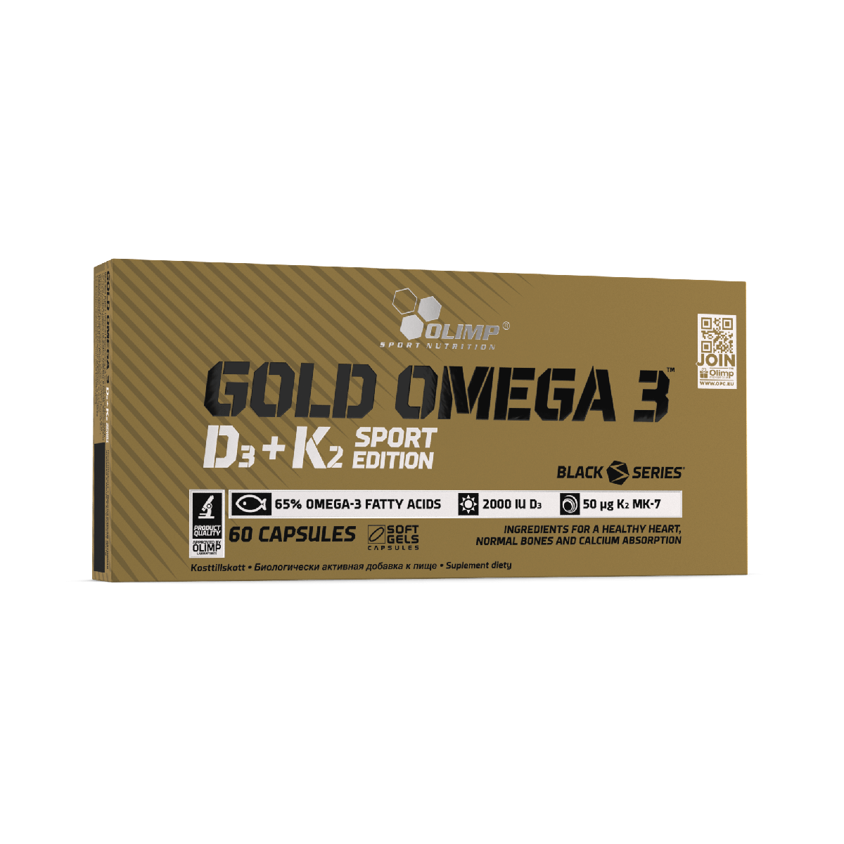 Olimp Gold Omega 3 D3+K2 Sport gélules 60 capsules