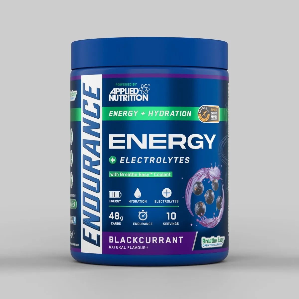 Applied Nutrition Endurance Breathe poudre énergie cassis 500g