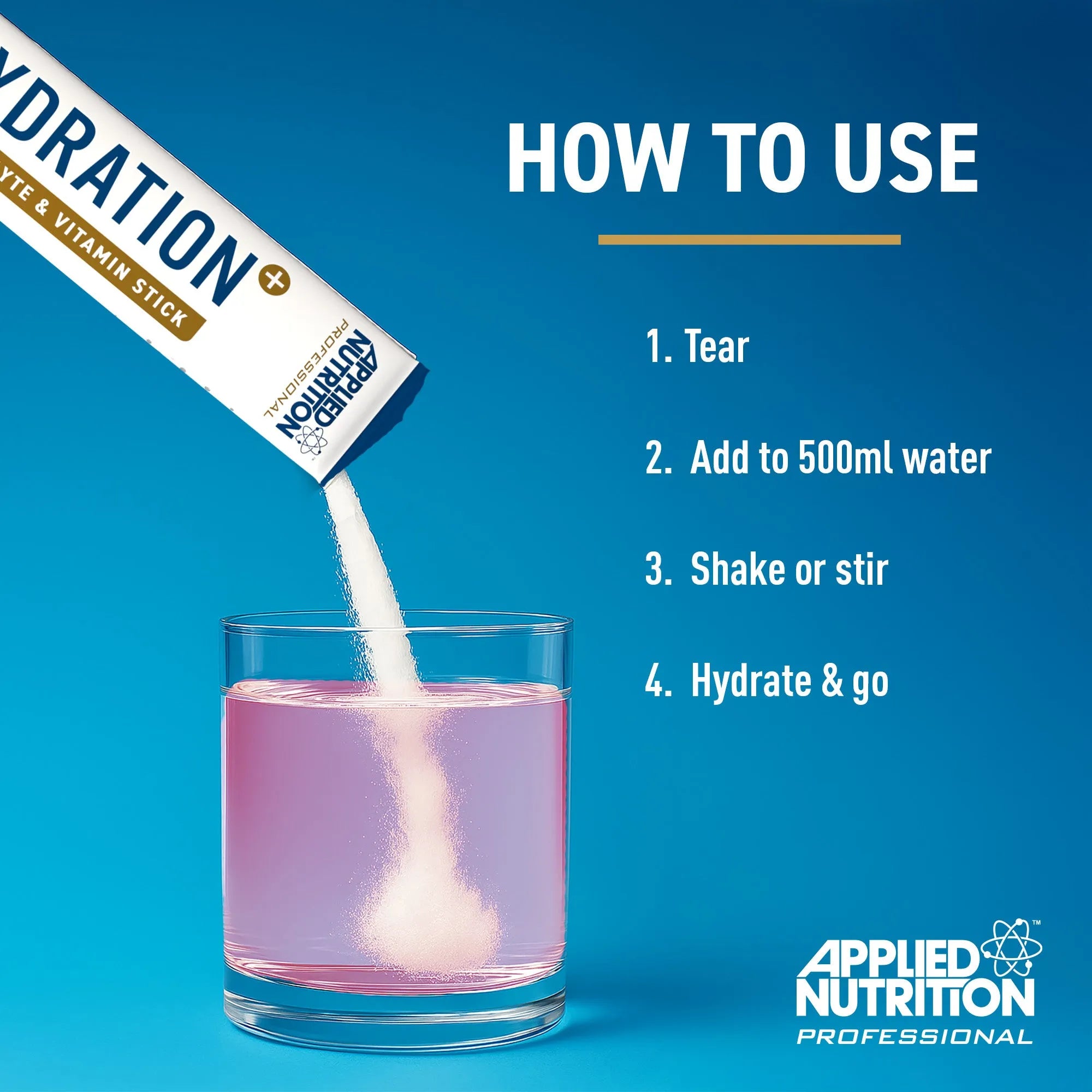 Applied Nutrition Hydration+ électrolytes Tropical Vibes 7 sticks