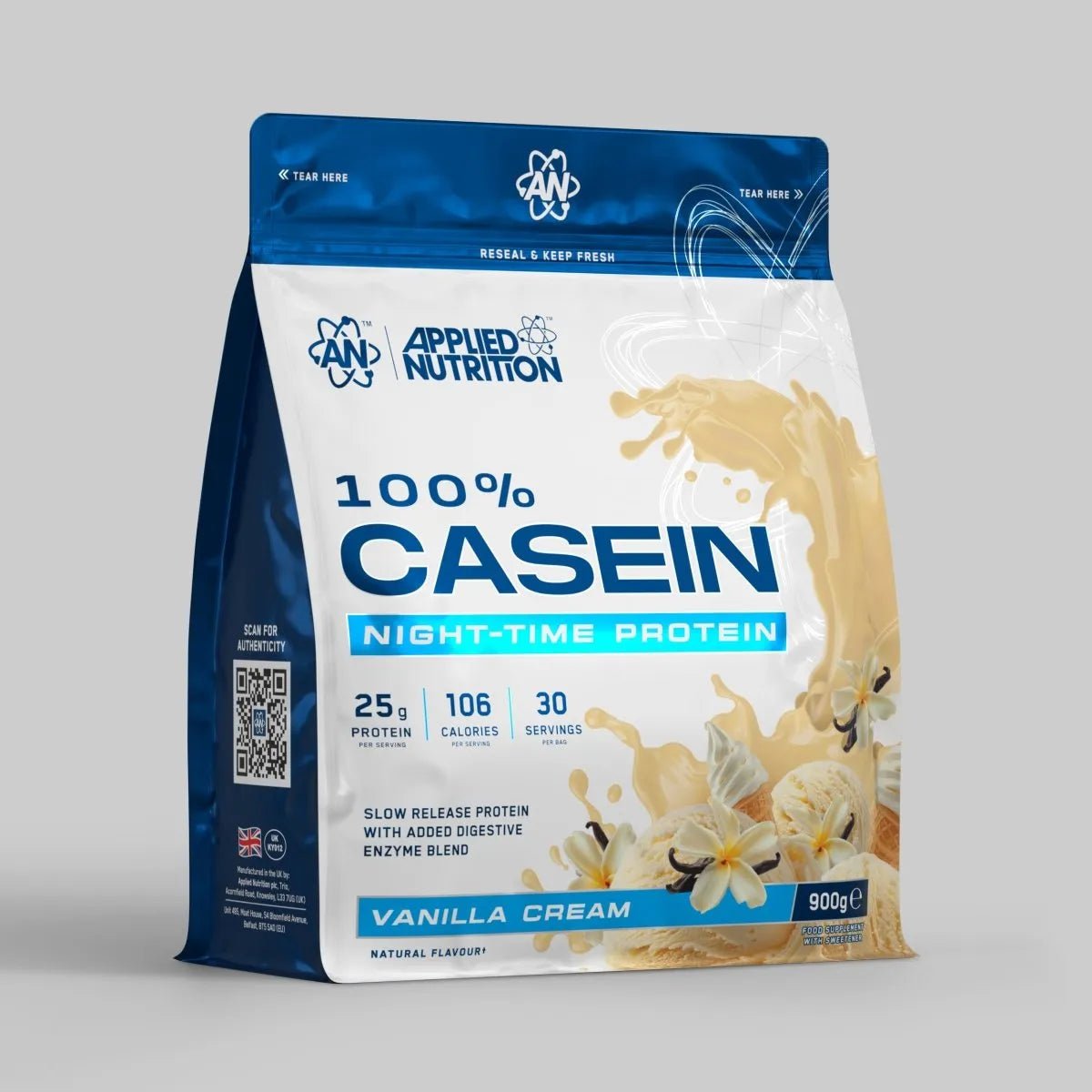 Applied Nutrition 100% Casein poudre chocolat 900g nuit