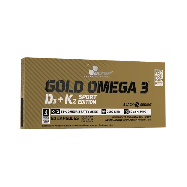 Olimp Gold Omega 3 D3+K2 Sport gélules 60 capsules
