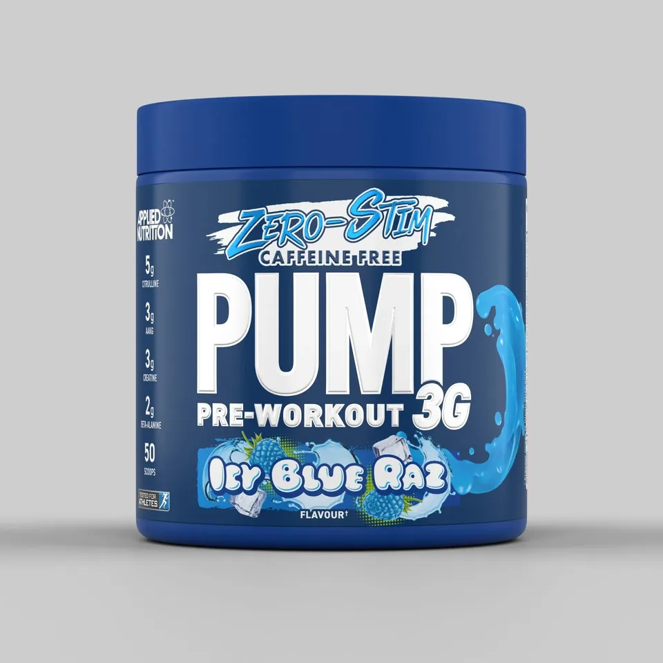 Applied ABE Pump 3G Zero Stim Pré-Workout Icy Blue Raz 375g