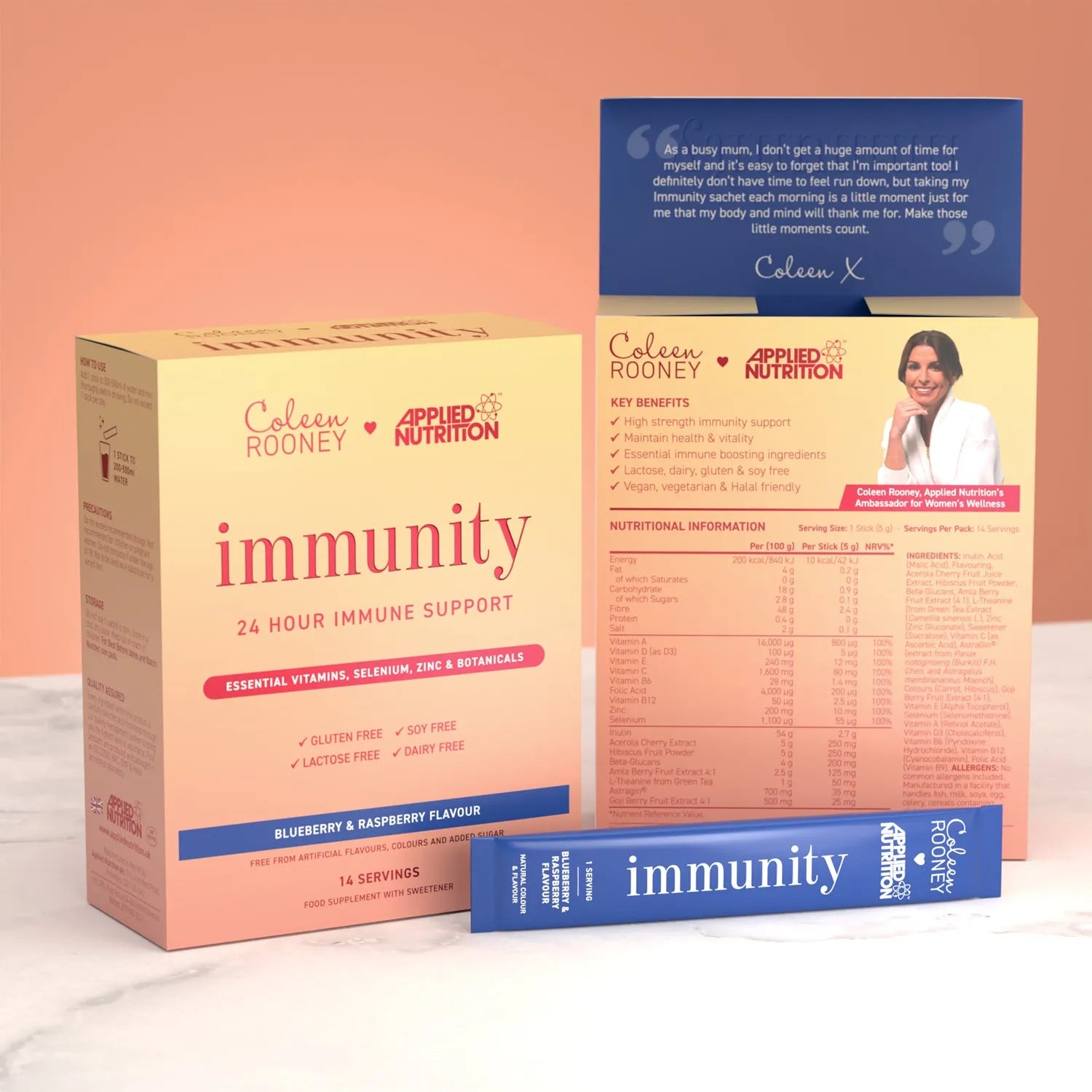 Coleen Rooney Immunity poudre immunité myrtille 14 sticks