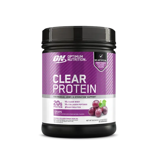 Optimum Nutrition Clear Protein protéine clear 20g collagène