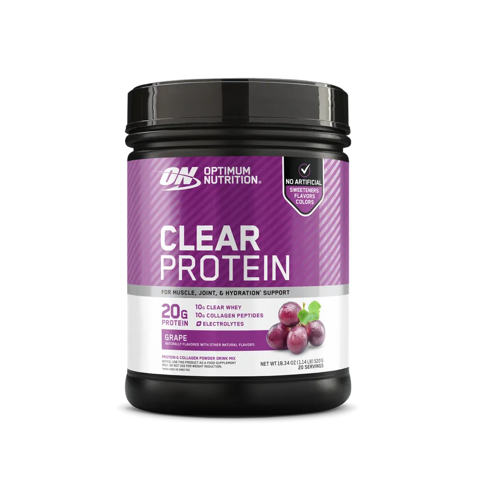 Optimum Nutrition Clear Protein protéine clear 20g collagène
