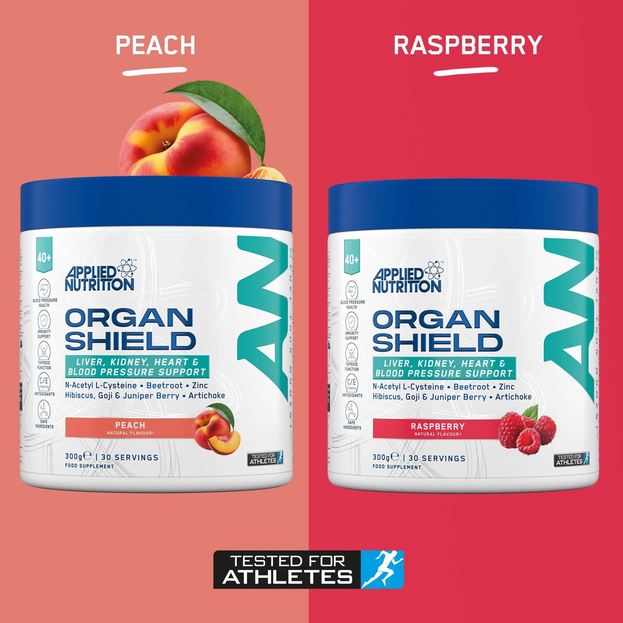 Applied Nutrition 40+ Organ Shield poudre pêche 300 g