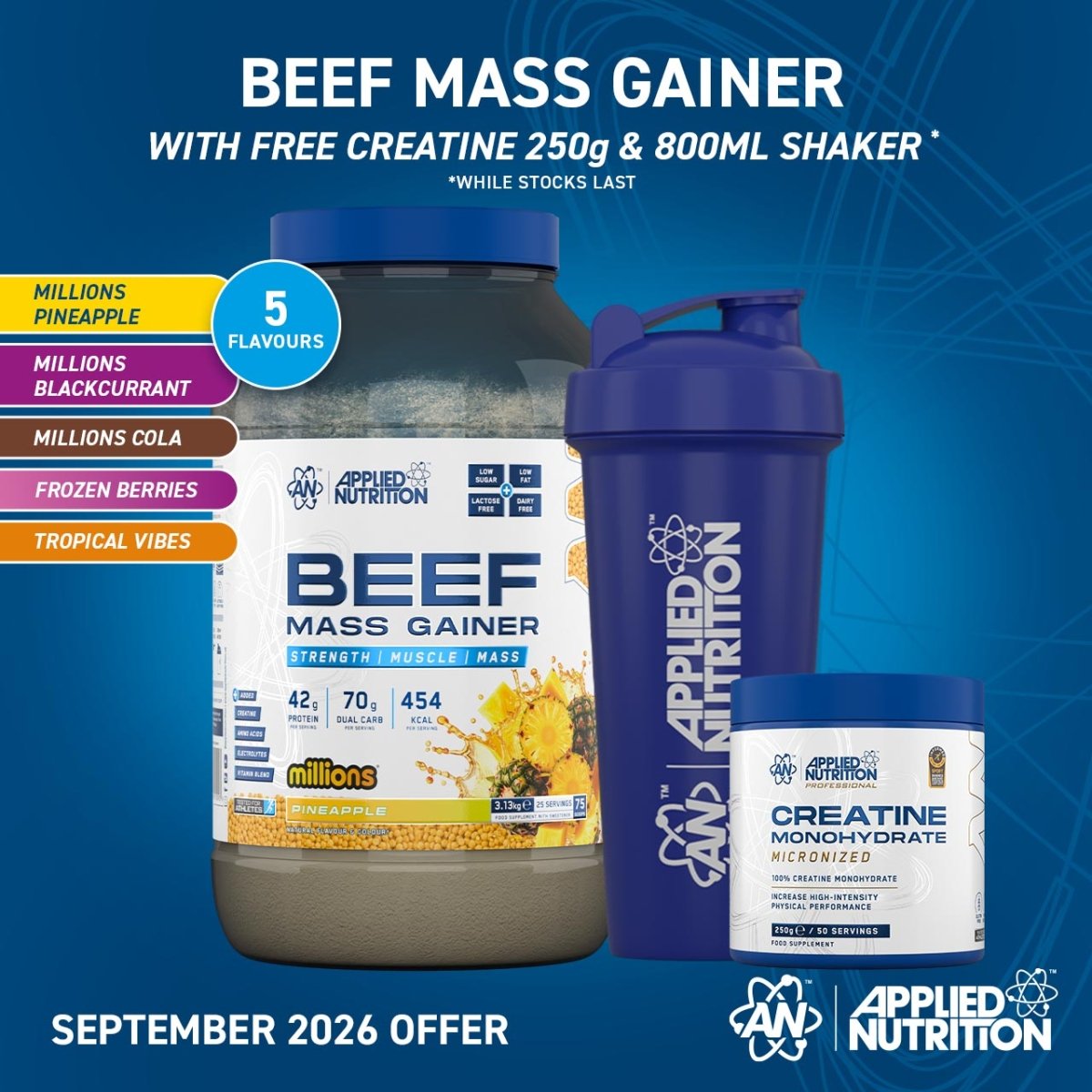 Applied Nutrition Beef Mass Gainer Tropical Vibes 3,13 kg 42g