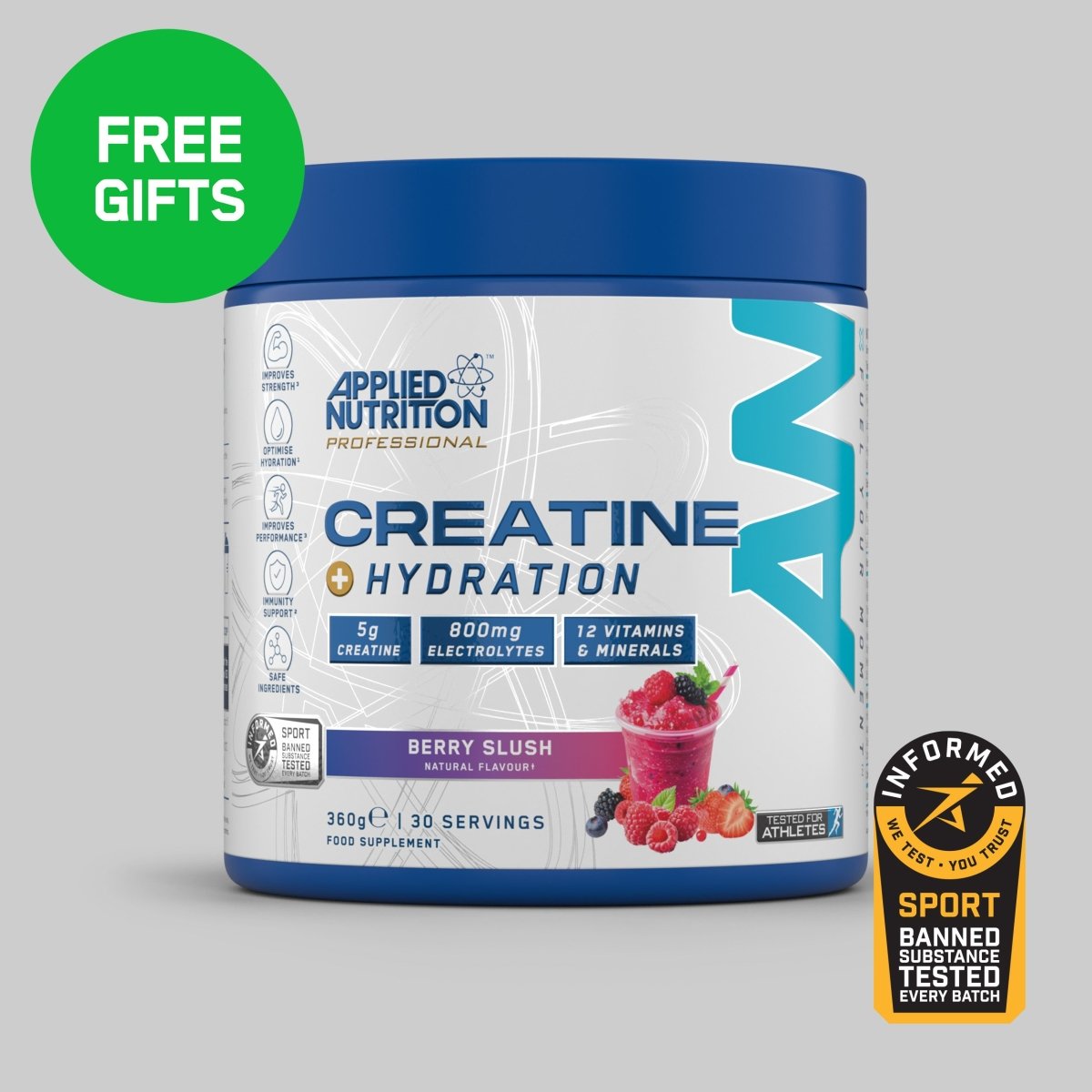 Applied Nutrition Creatine + Hydration Poudre 330g Nature