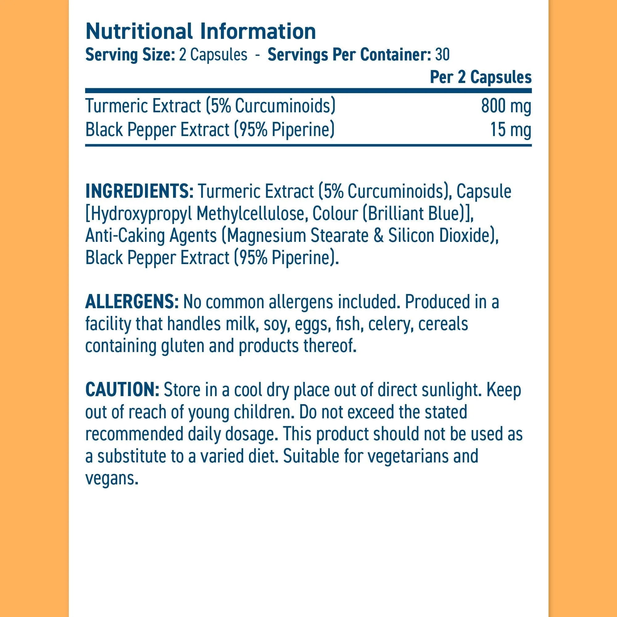 Applied Nutrition Turmeric curcuma gélules 800mg 60 gélules