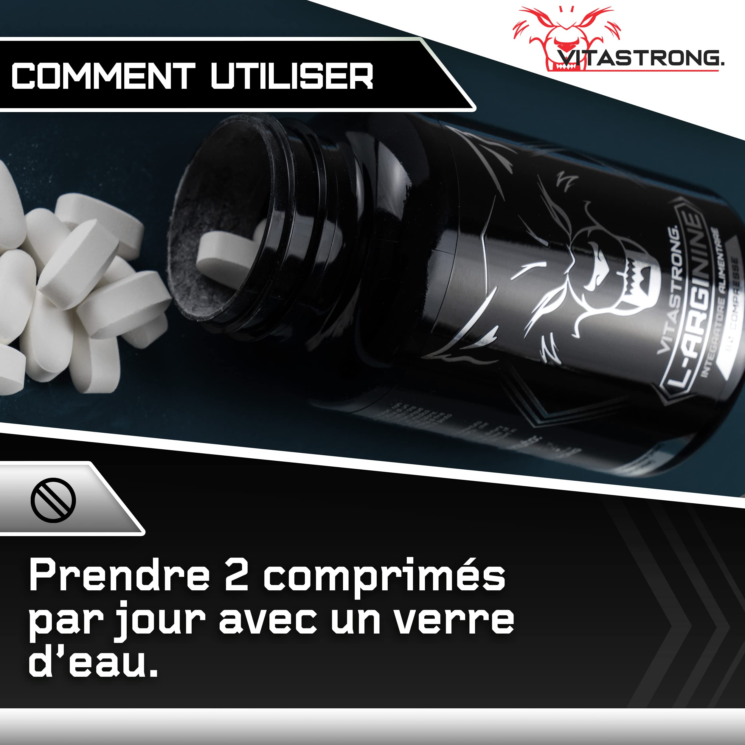 Vitastrong Arginine 4500 mg + B6 comprimés 120 cpr Kyowa