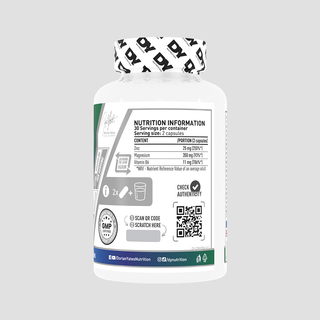 DY Nutrition ZN MG B6 Complexe 60 gélules zinc magnésium