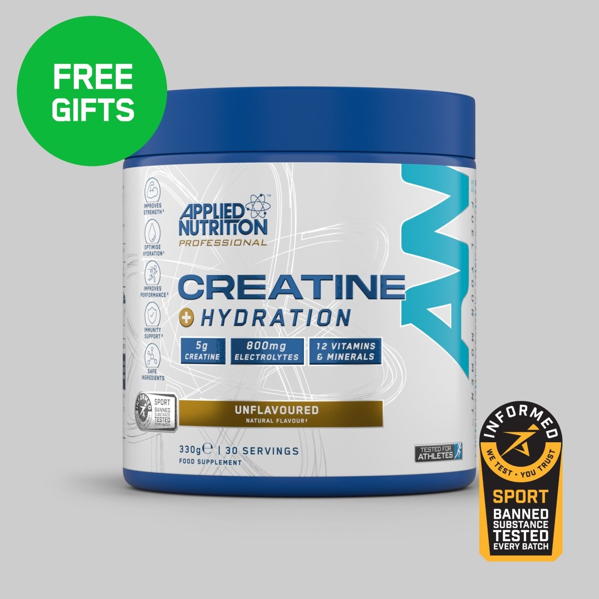 Applied Nutrition Creatine + Hydration Poudre 330g Nature