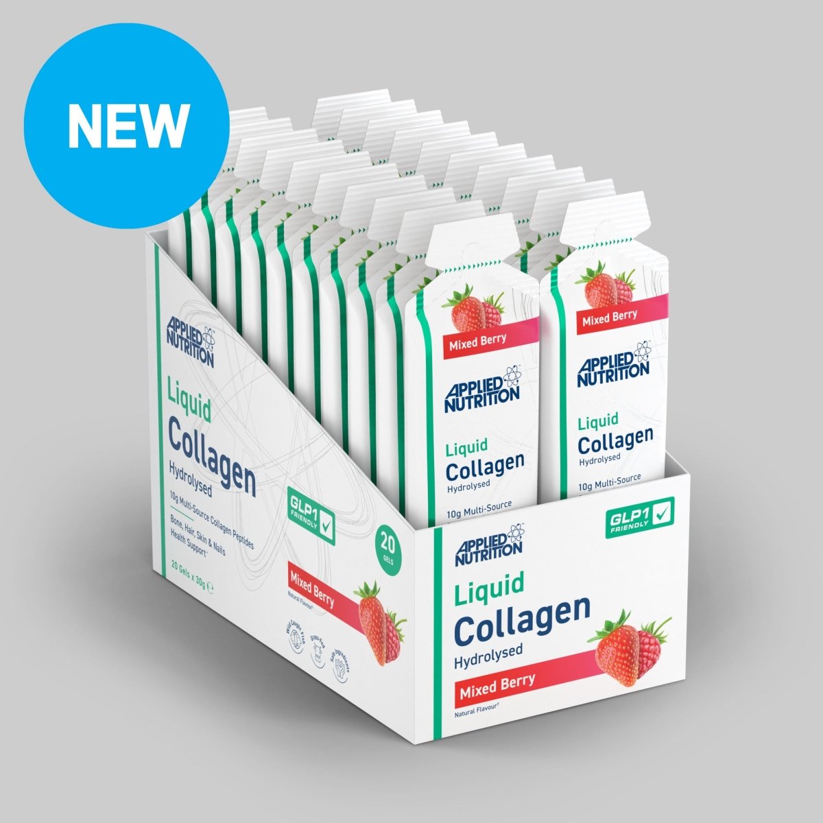 Applied Nutrition Liquid Collagen gel fruits rouges 20 gels