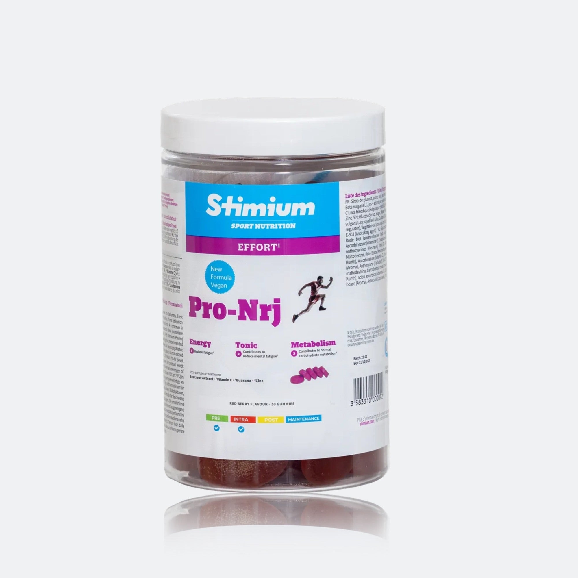 Stimium Pro-NRJ gommes effort endurance vegan