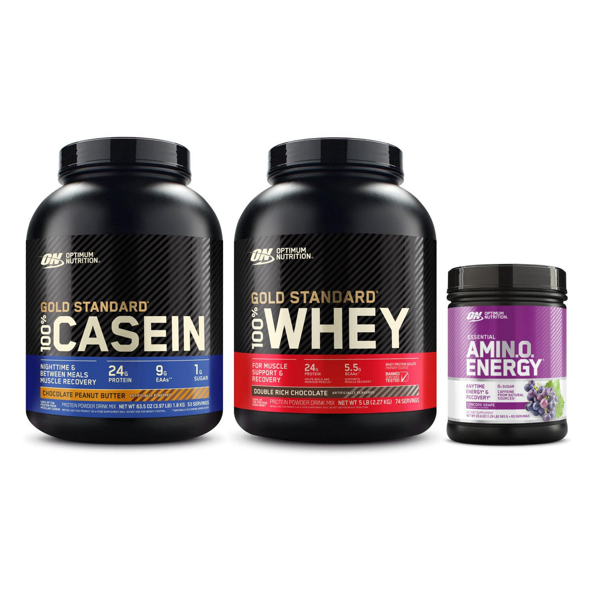 Optimum Nutrition Bundles Starter Plus pack whey caséine amino