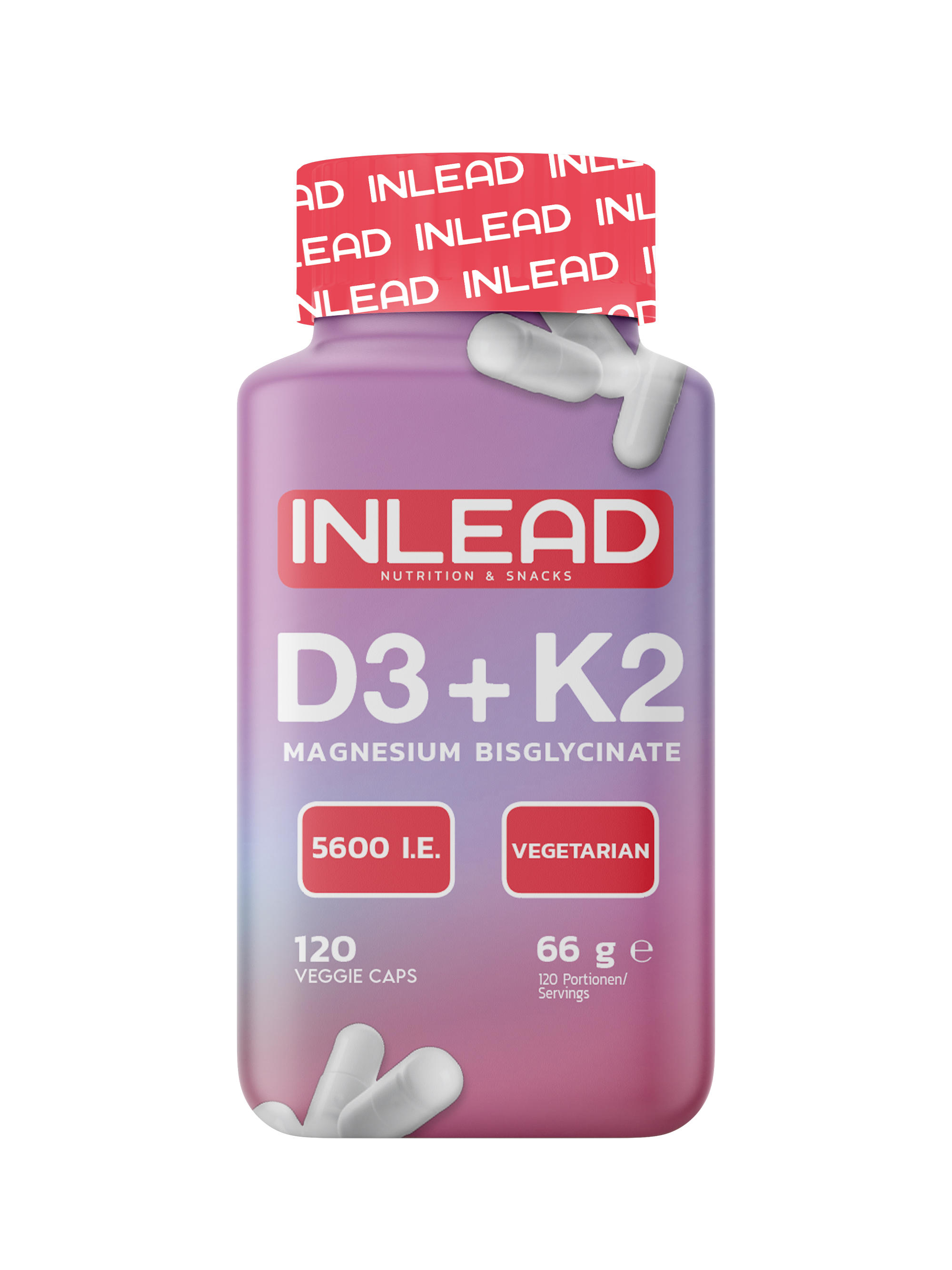 Inlead Vitamine D3 K2 Magnésium gélules 120 os