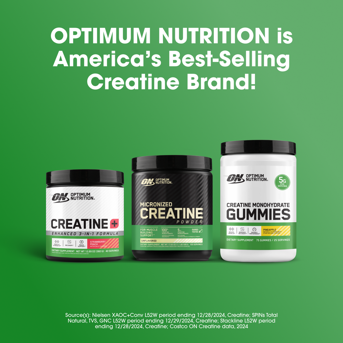 Optimum Nutrition Creatine Monohydrate Gummies fruit 5 g