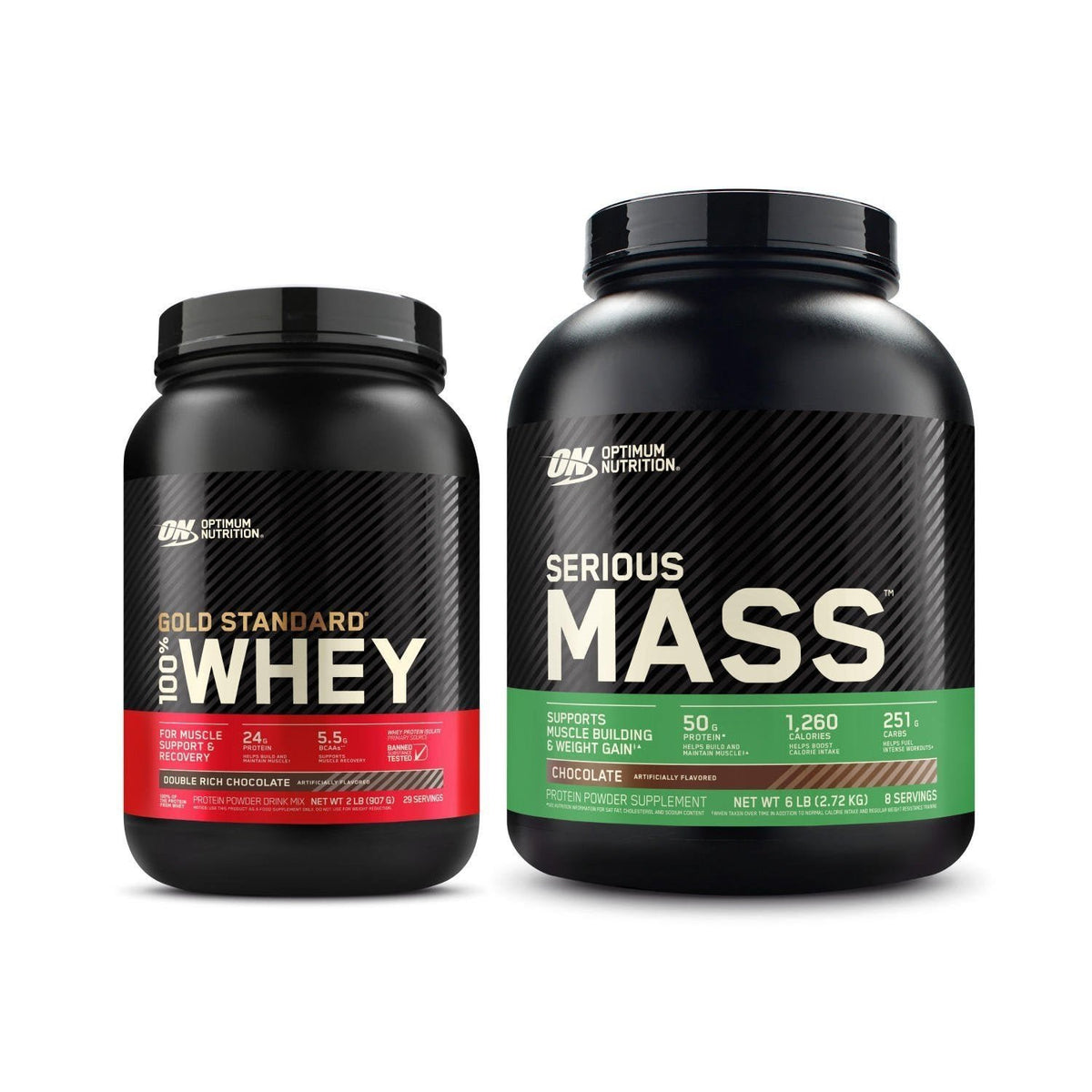 Optimum Nutrition Recover & Gain pack whey + gainer masse