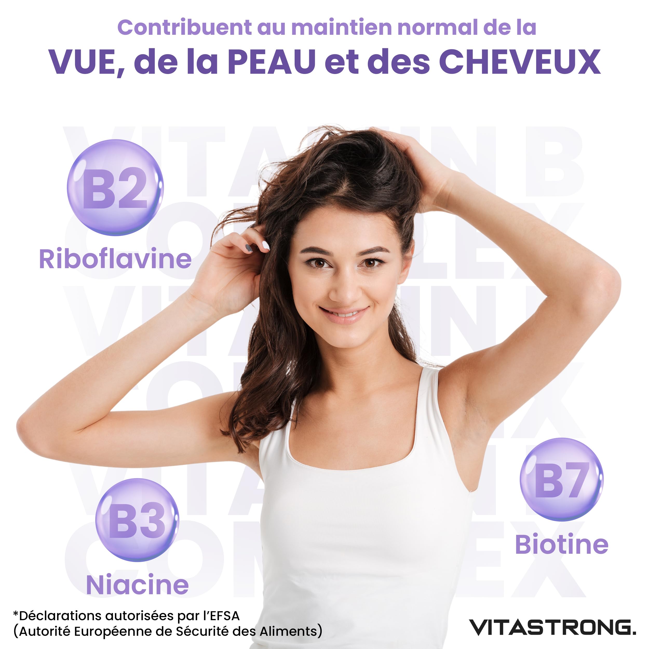 Vitastrong Vitamines Complexe B comprimés 180 haute dose