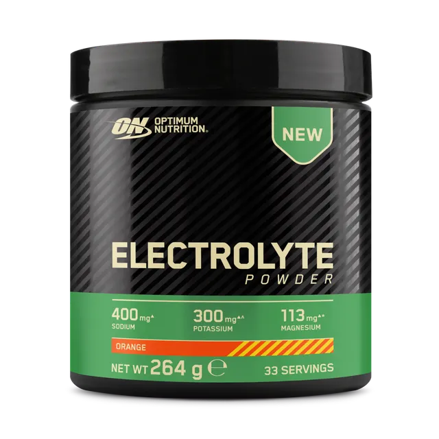 Optimum Nutrition Health Wellness Electrolyte Poudre Orange 264g sans sucre