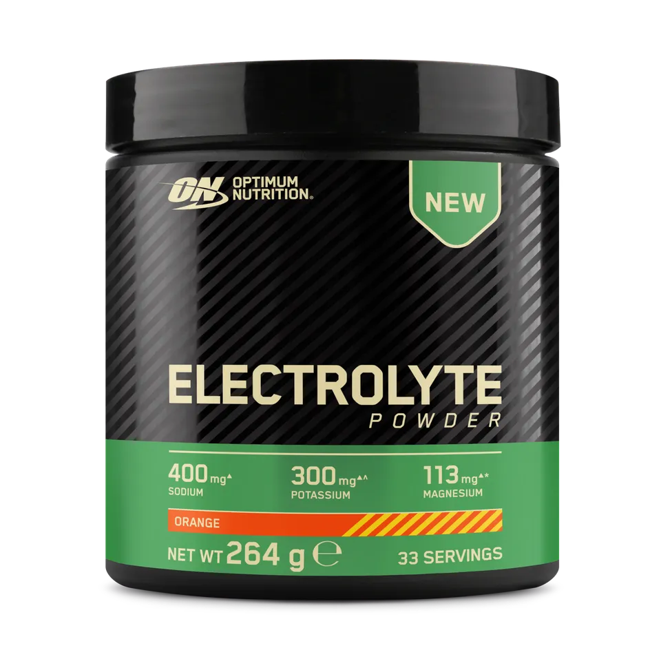 Optimum Nutrition Health Wellness Electrolyte Poudre Orange 264g sans sucre